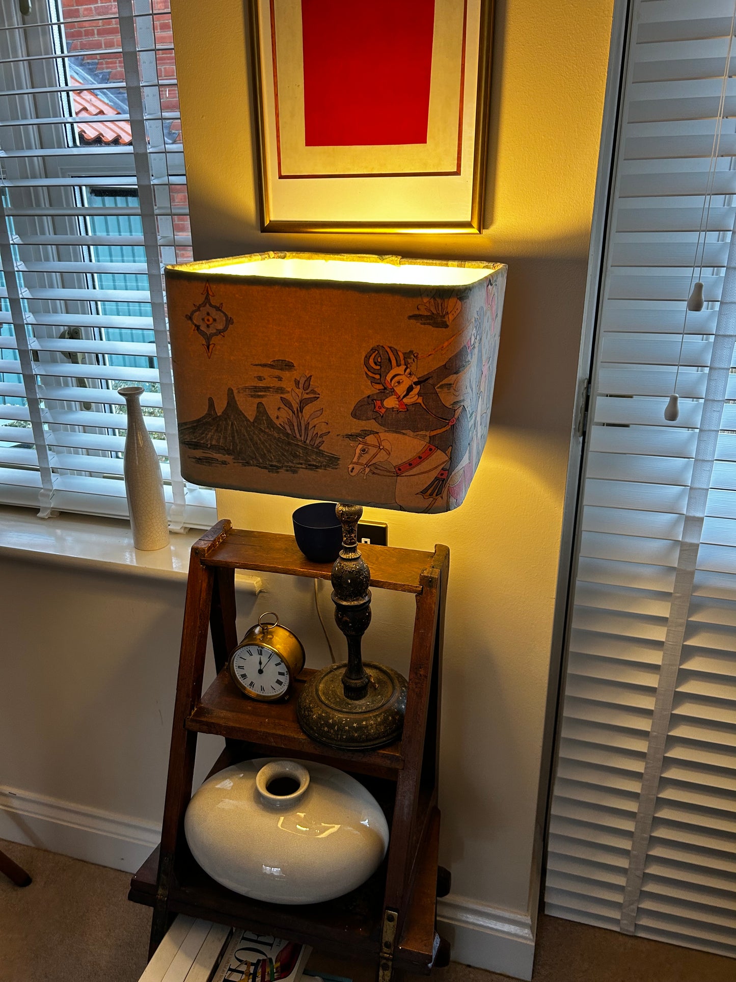 Square Soft green Velvet lampshade