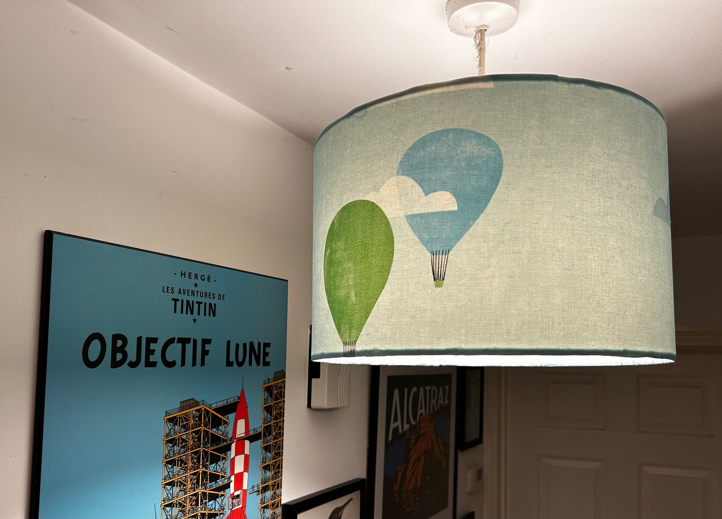 "And away we go" Hot Air Balloon Lampshade