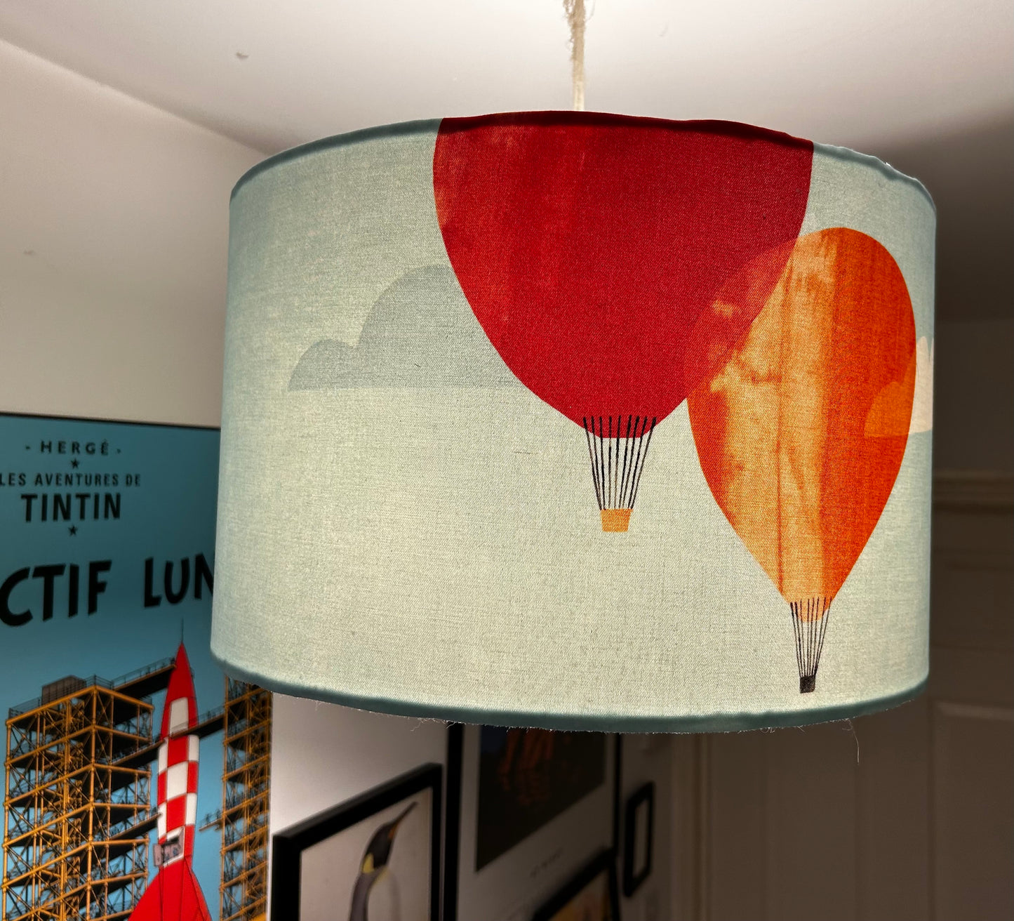 "And away we go" Hot Air Balloon Lampshade