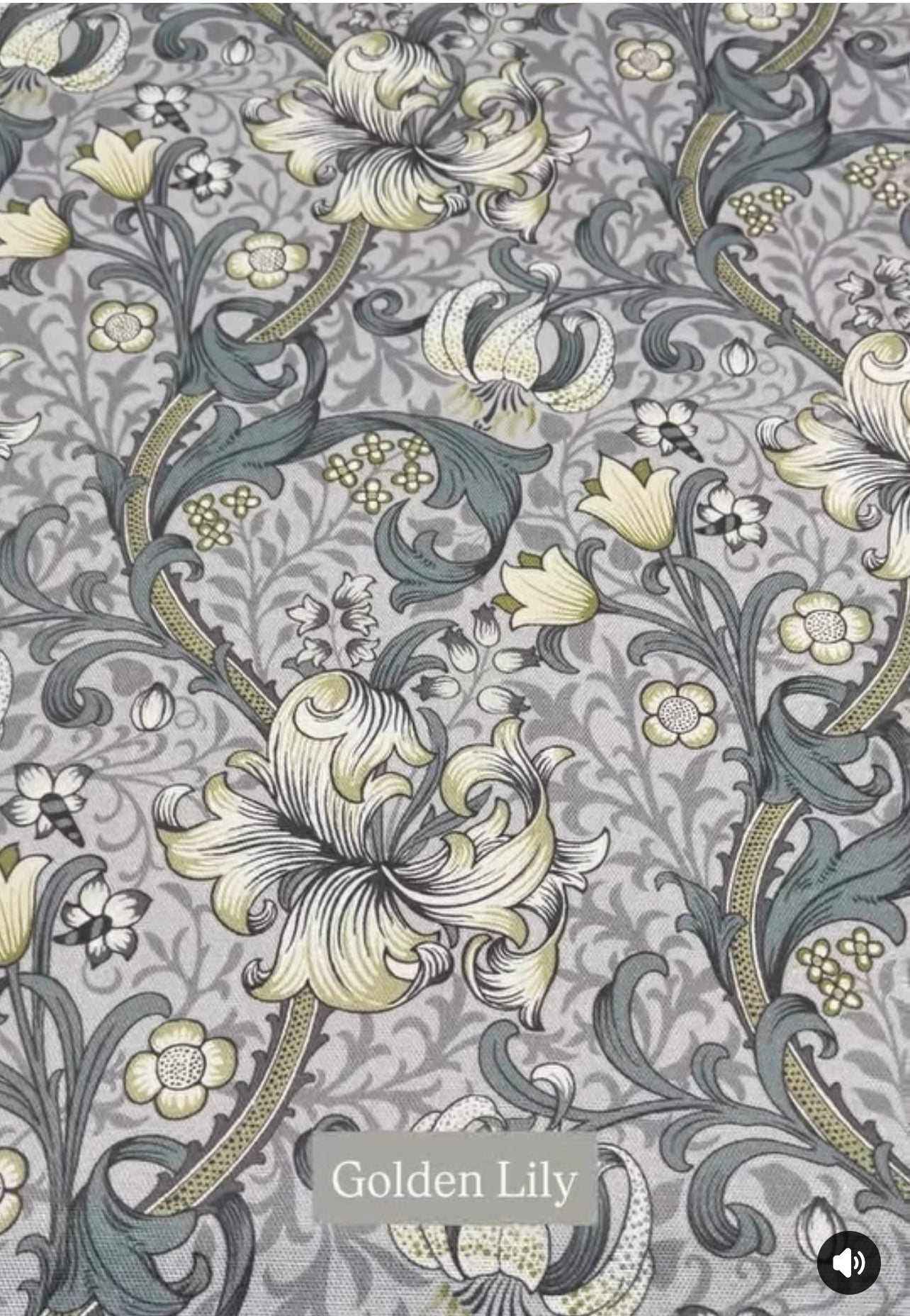 Classic William Morris Golden Lily Lampshade