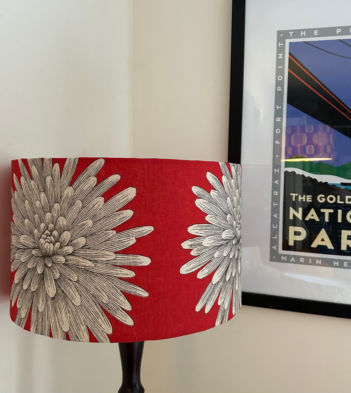 Stunning Red Dahlia Lampshade