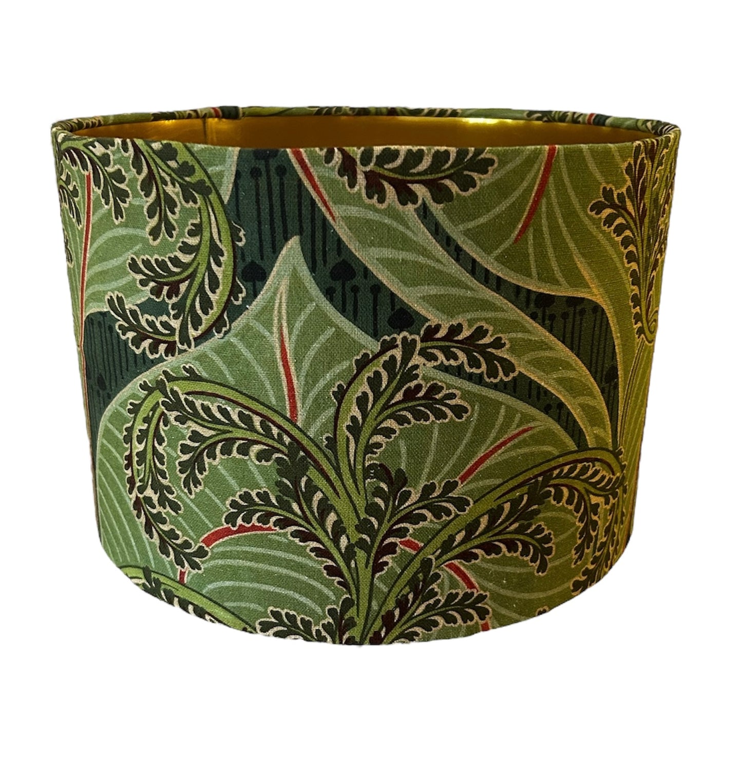 Arts & Crafts Inspired Green Leaf Lampshade