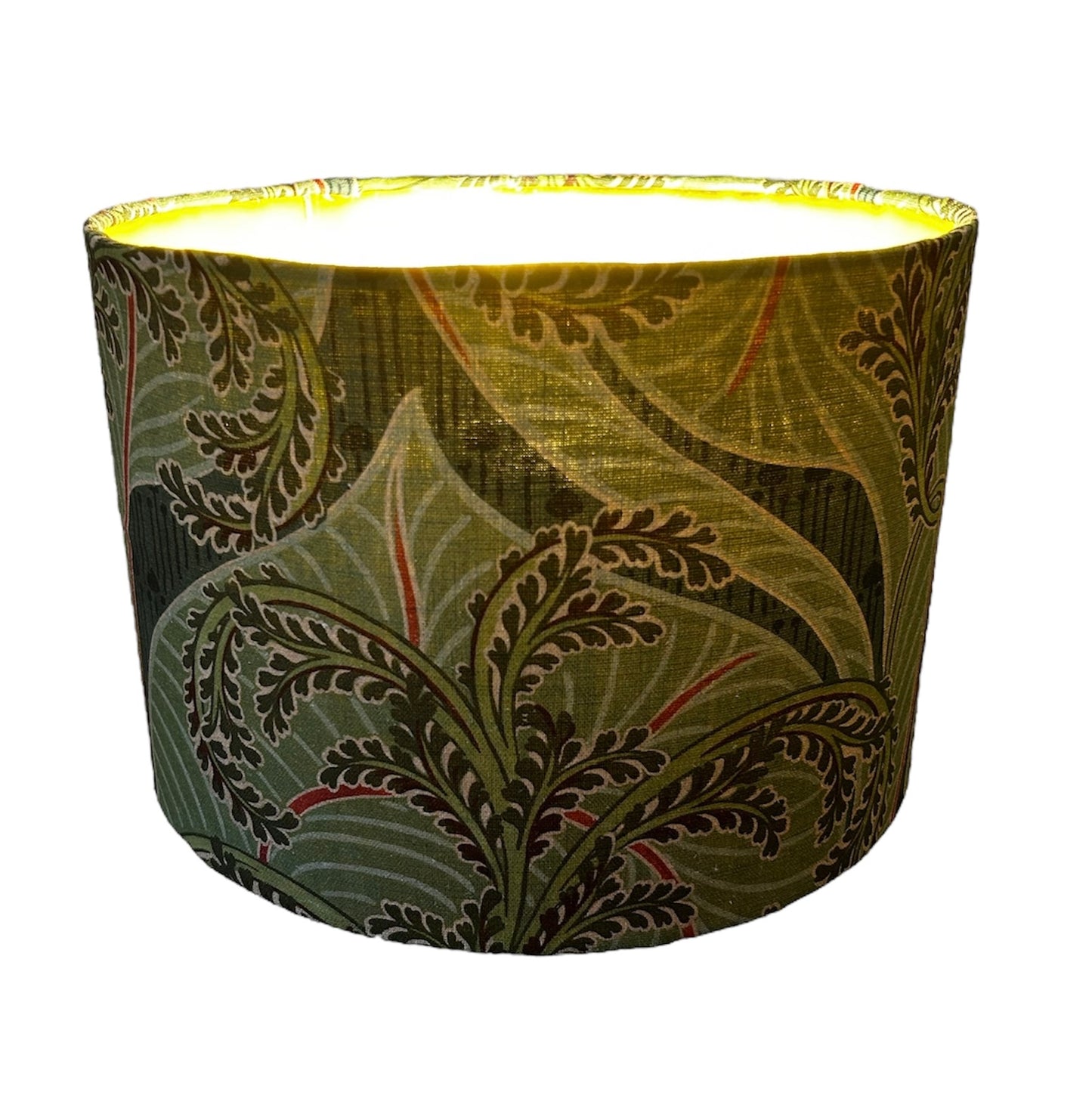 Arts & Crafts Inspired Green Leaf Lampshade