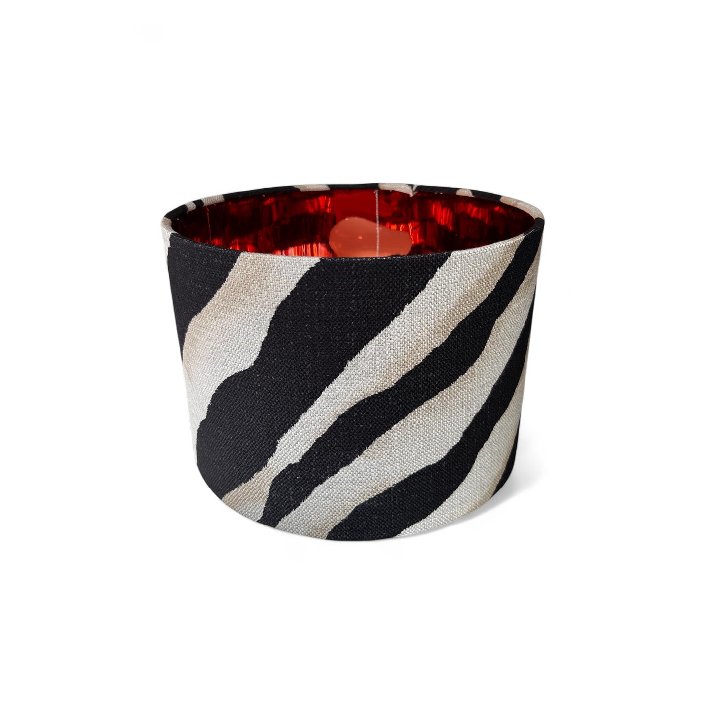 Zebra Print Linen with Copper lining