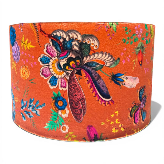 Orange Wonderland Velvet Lampshade