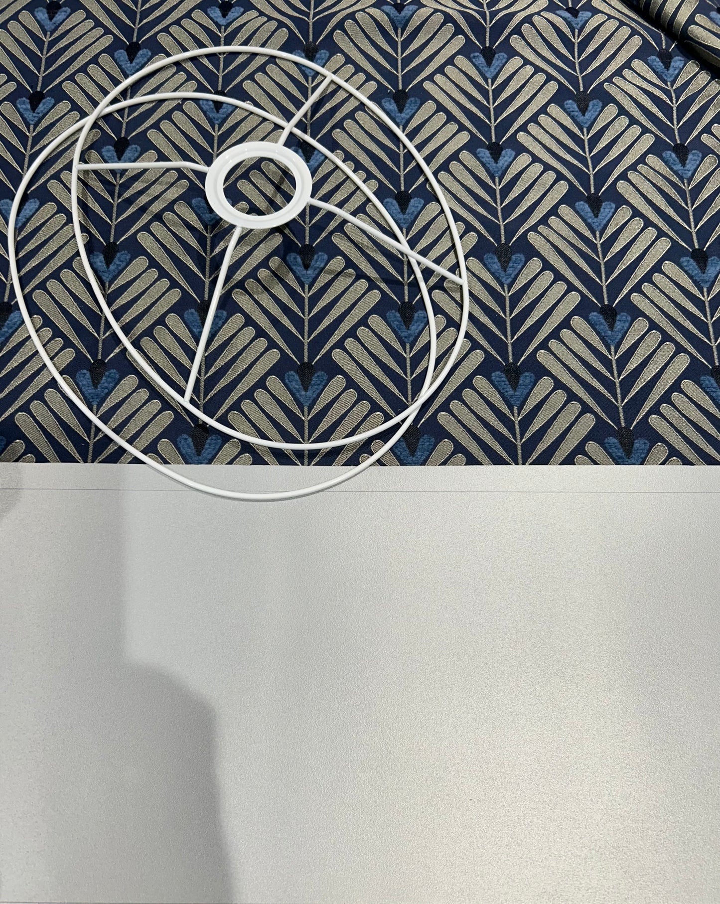 Stunning Art Deco Silver Oval 30cm Lampshade