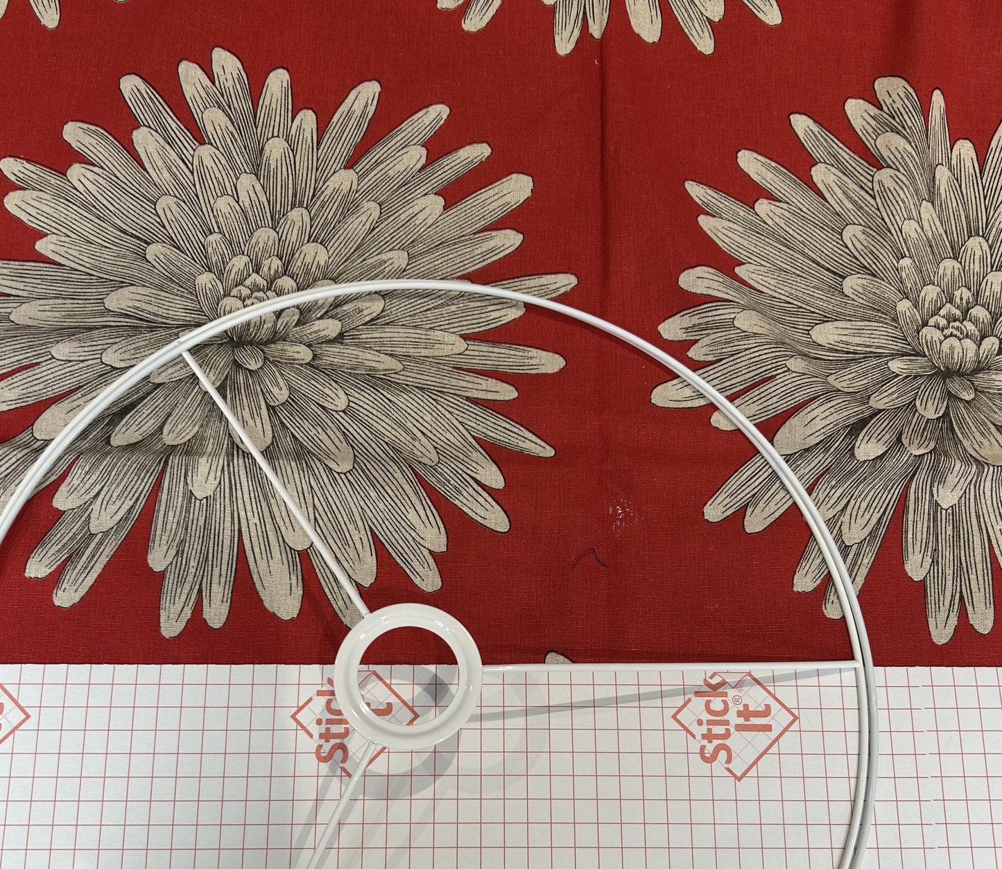 Stunning Red Dahlia Lampshade