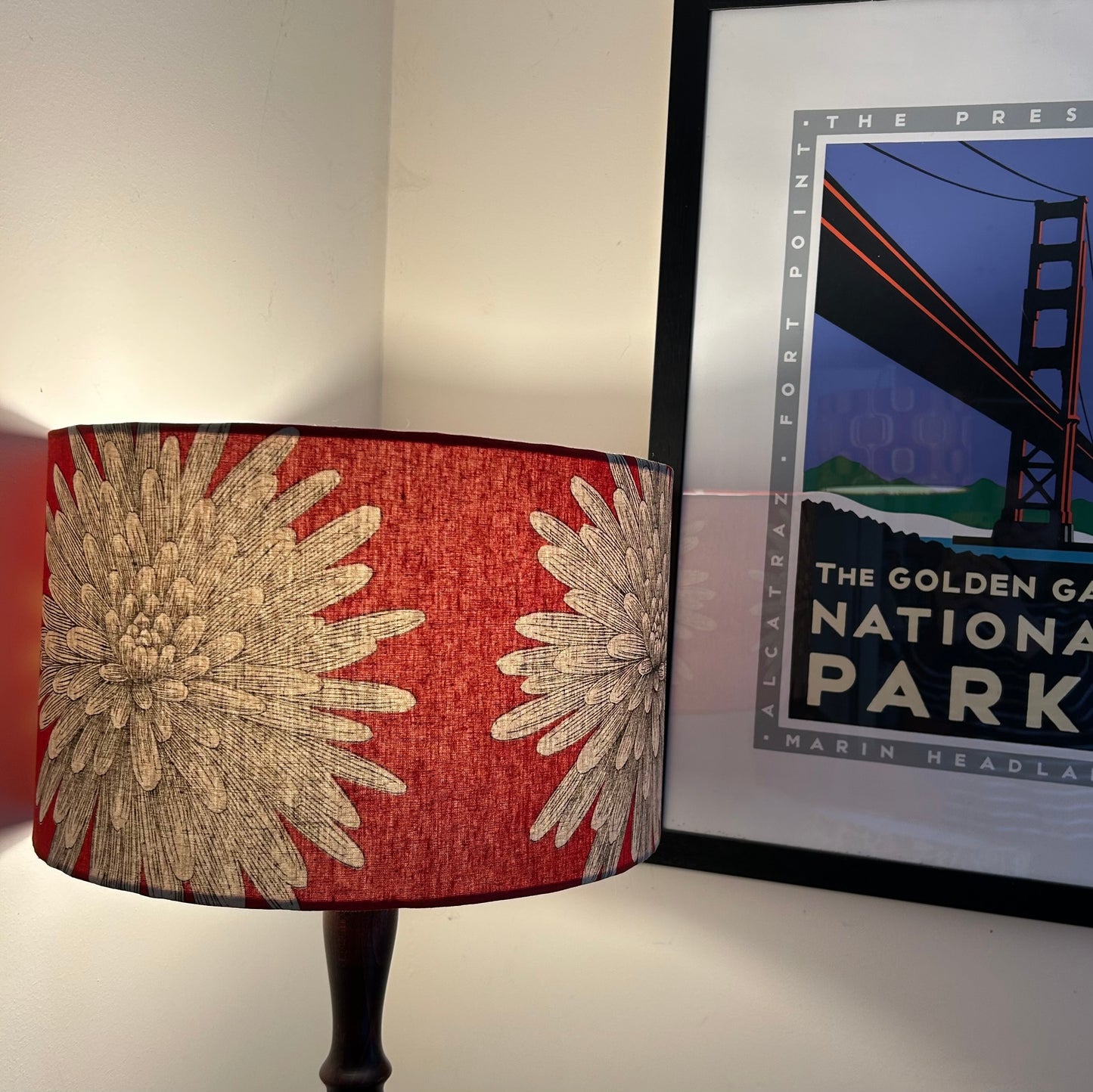 Stunning Red Dahlia Lampshade