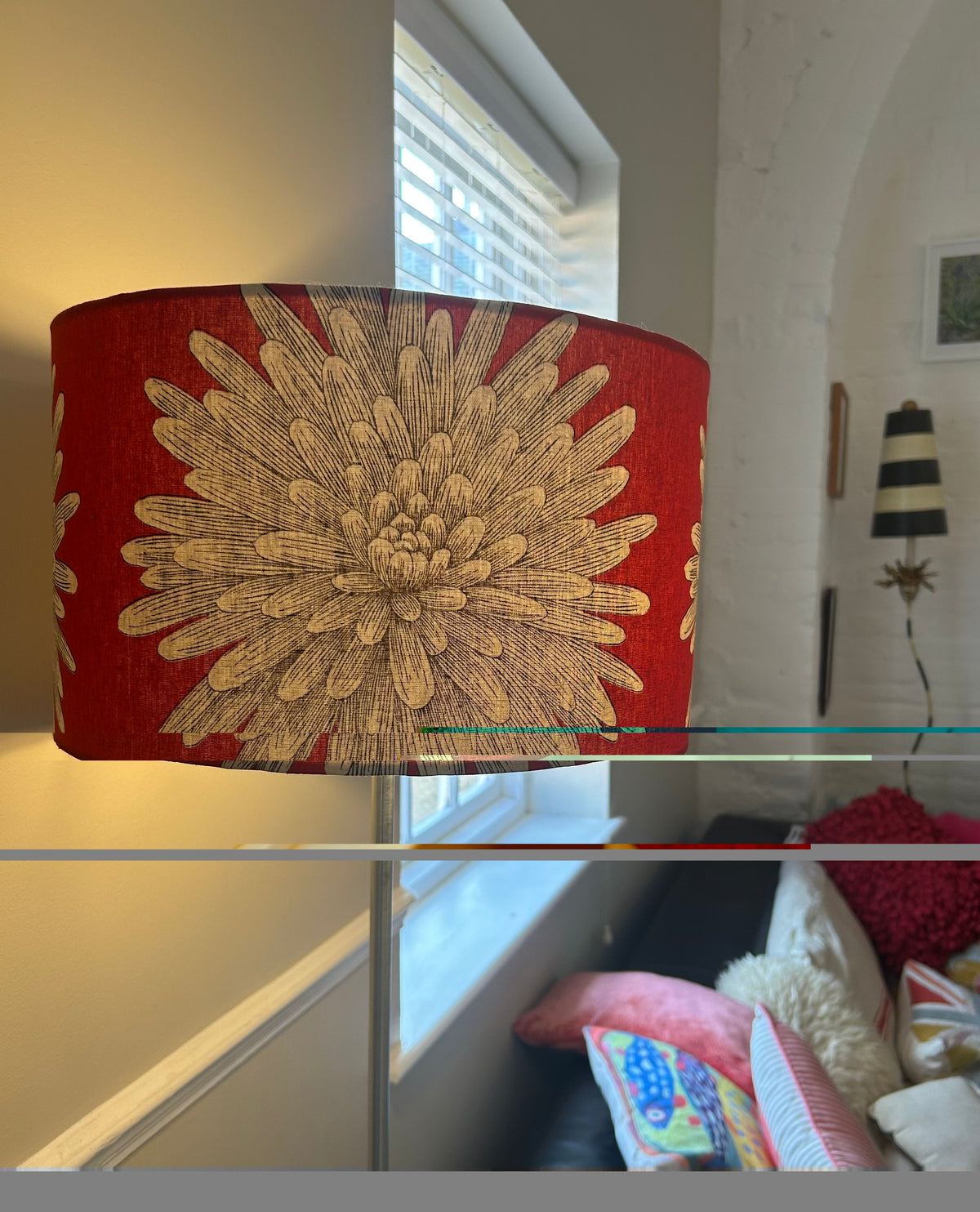 Stunning Red Dahlia Lampshade