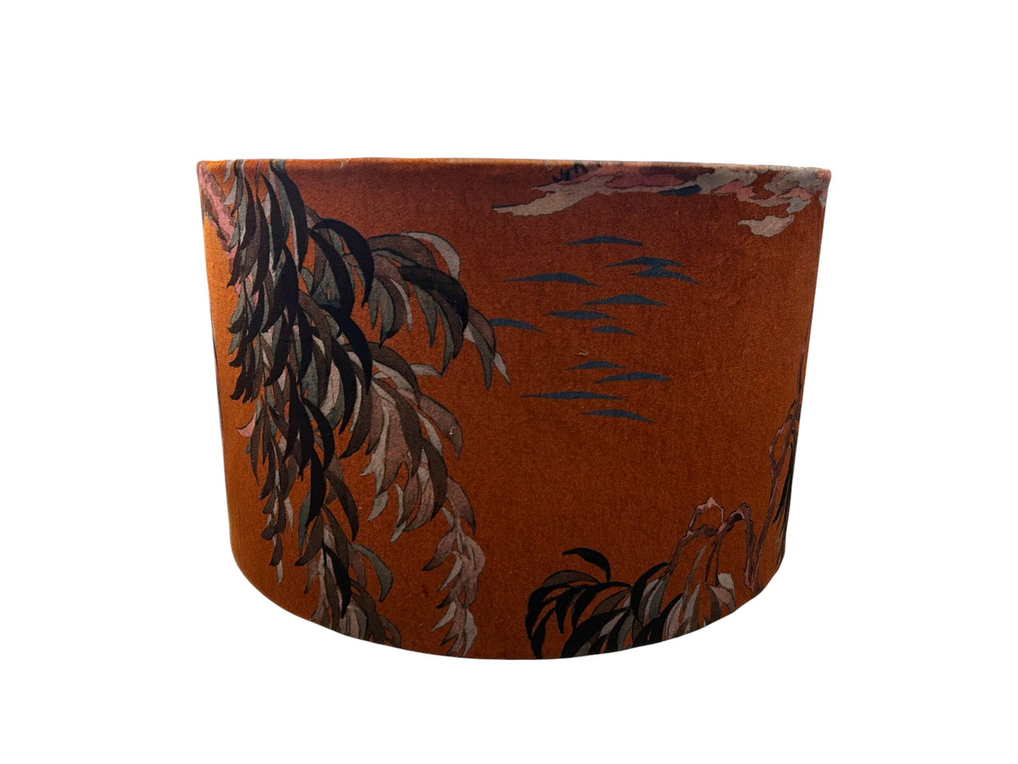 40cm Lakeside Willows Orange Luxury Velvet