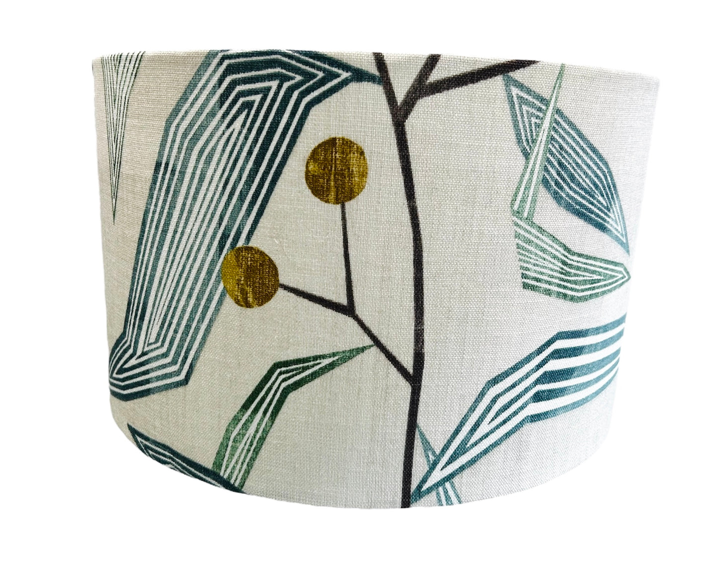 Contemporary bamboo style linen Printed Lampshade