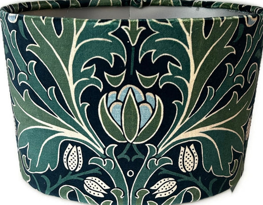 Classic Oval William Morris Helena Velvet Lampshades