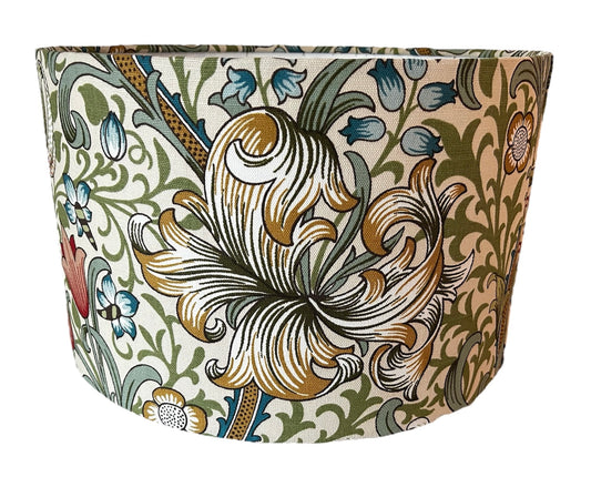 Classic William Morris Golden Lily Green and Gold Colourway