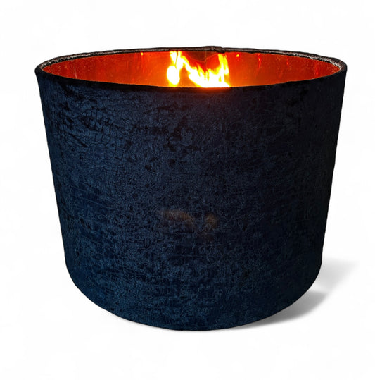 Crocodile Embossed Black Velvet Lampshade!