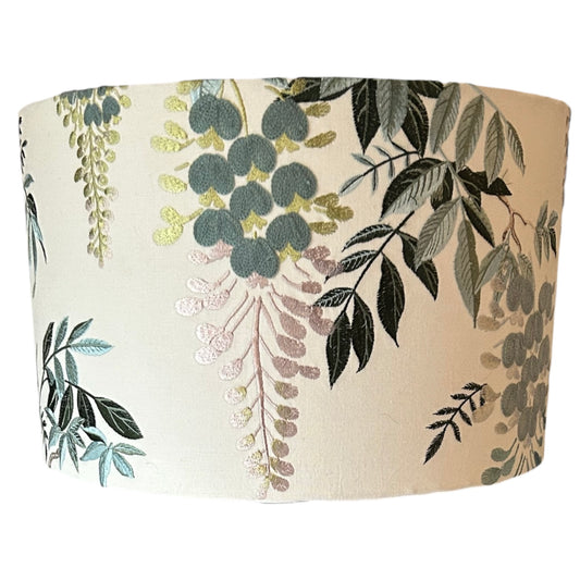 Stunning Embroidered Wisteria Lampshade