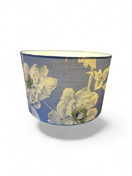 Stunning Blue Poppies Printed fabric Lampshade