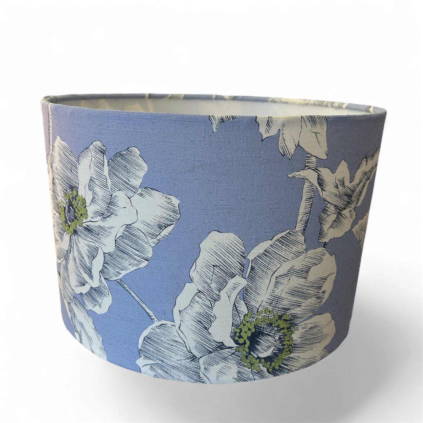 Stunning Blue Poppies Printed fabric Lampshade