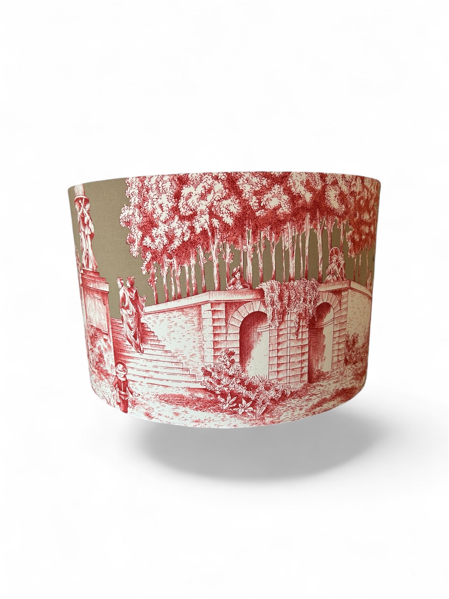 Rare 40cm French toile de Jouy pattern fabric Lampshade