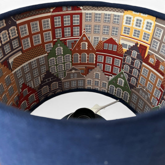 Hidden Amsterdam Navy  Linen