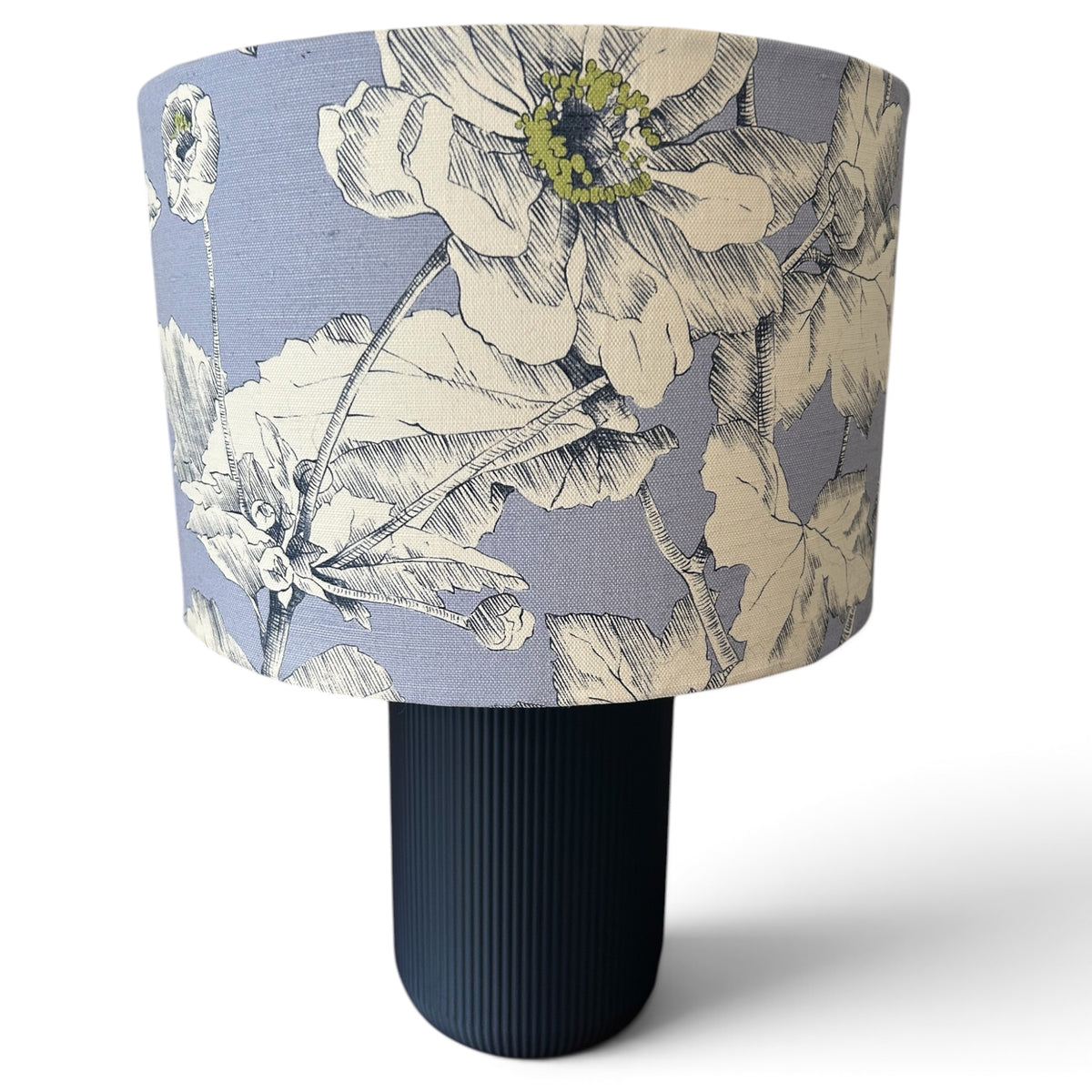 Stunning Blue Poppies Printed fabric Lampshade