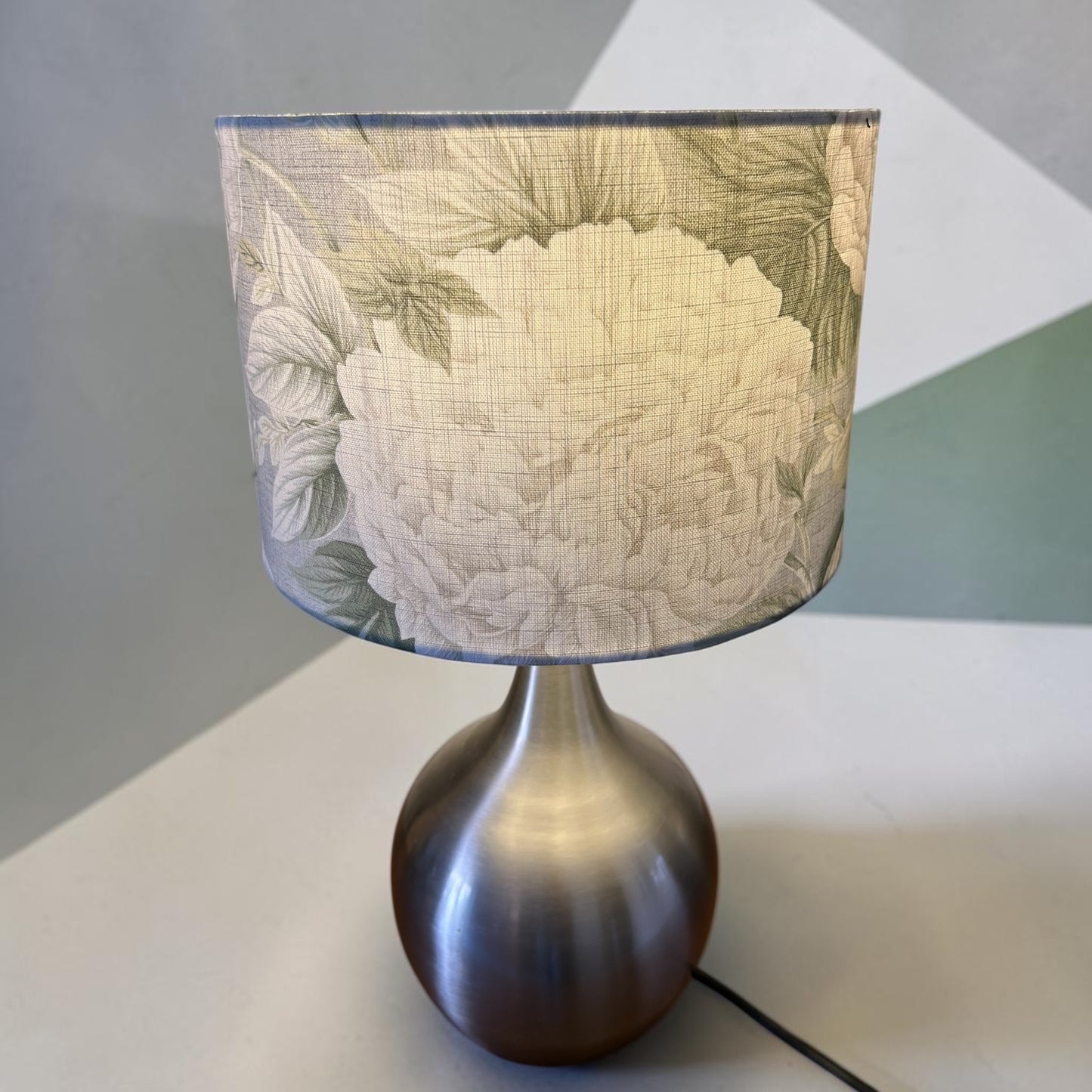 Stunning White Rose printed Lampshade