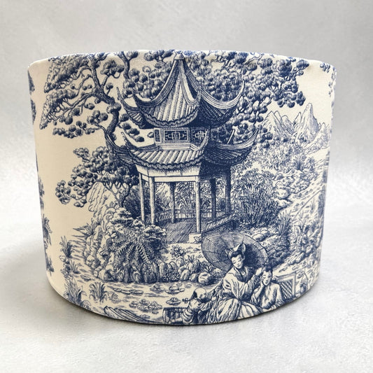 Japanese Blue and white Tea Garden Lampshade