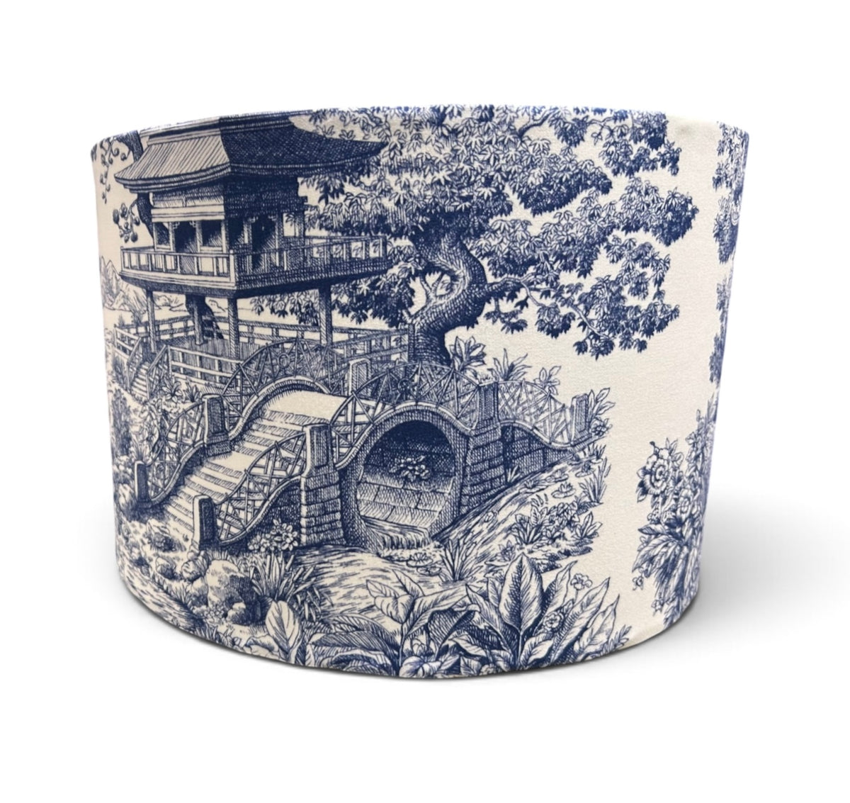 Japanese Blue and white Tea Garden Lampshade